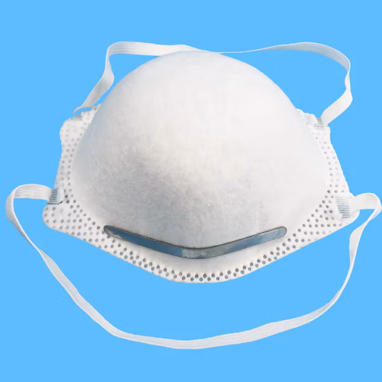 Maschera protettiva professionale FFP3 a forma di tazza senza valvola